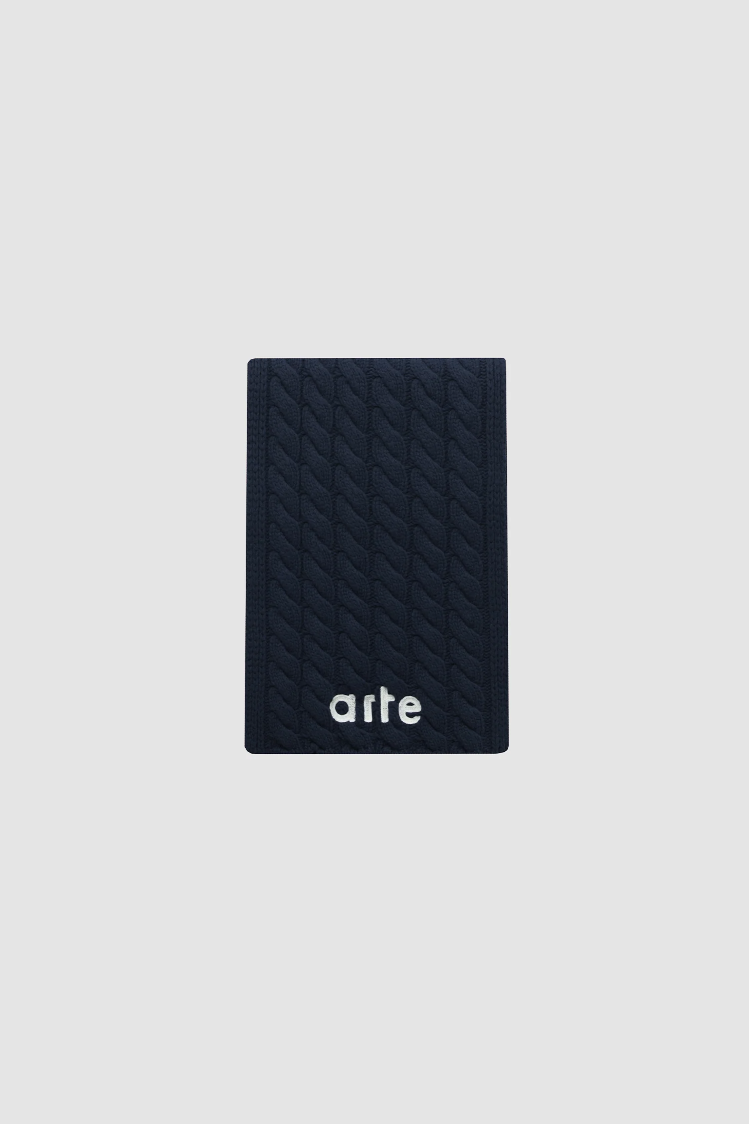 Écharpe texturée avec logo – Bleu