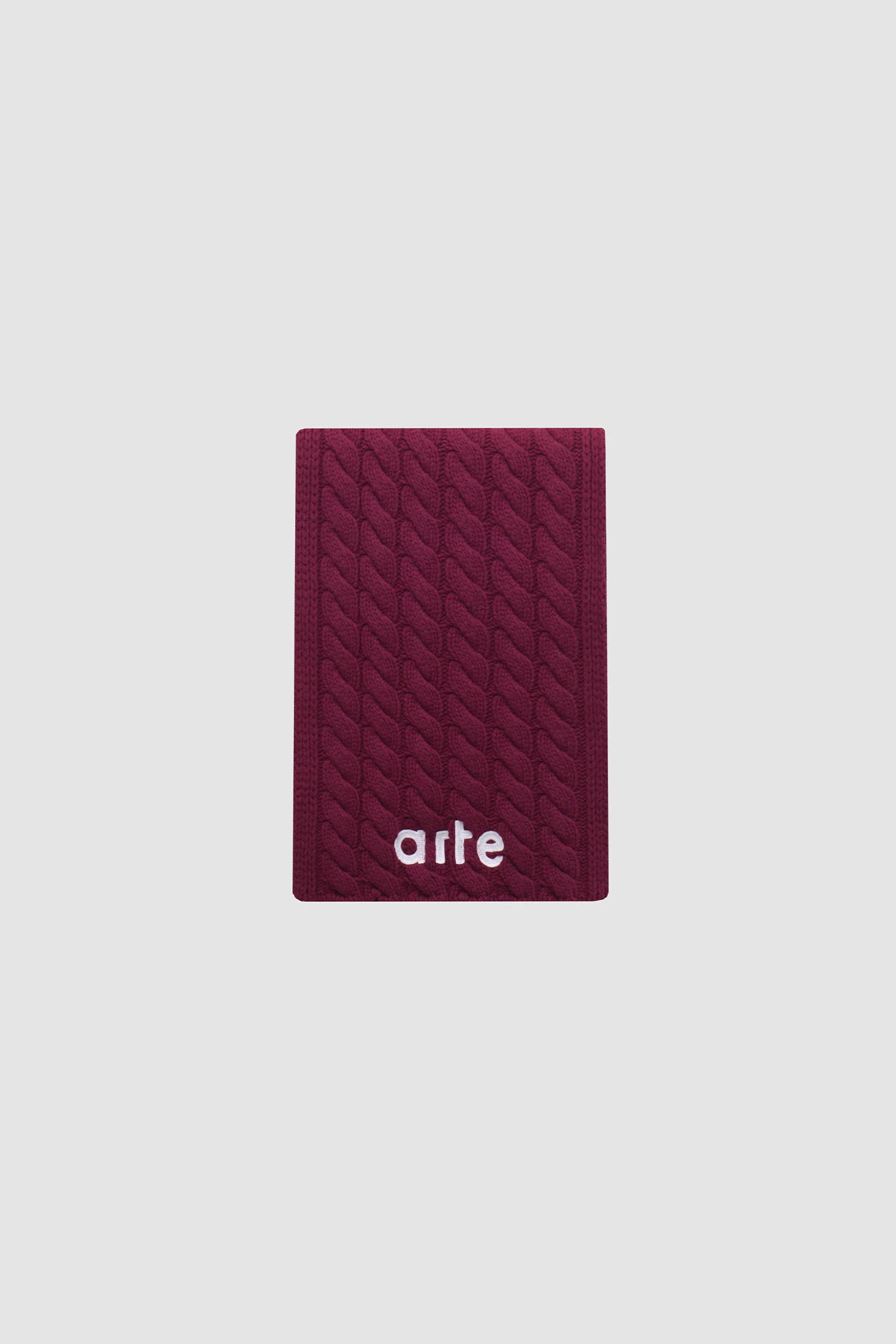 Écharpe texturée à logo – Bordeaux