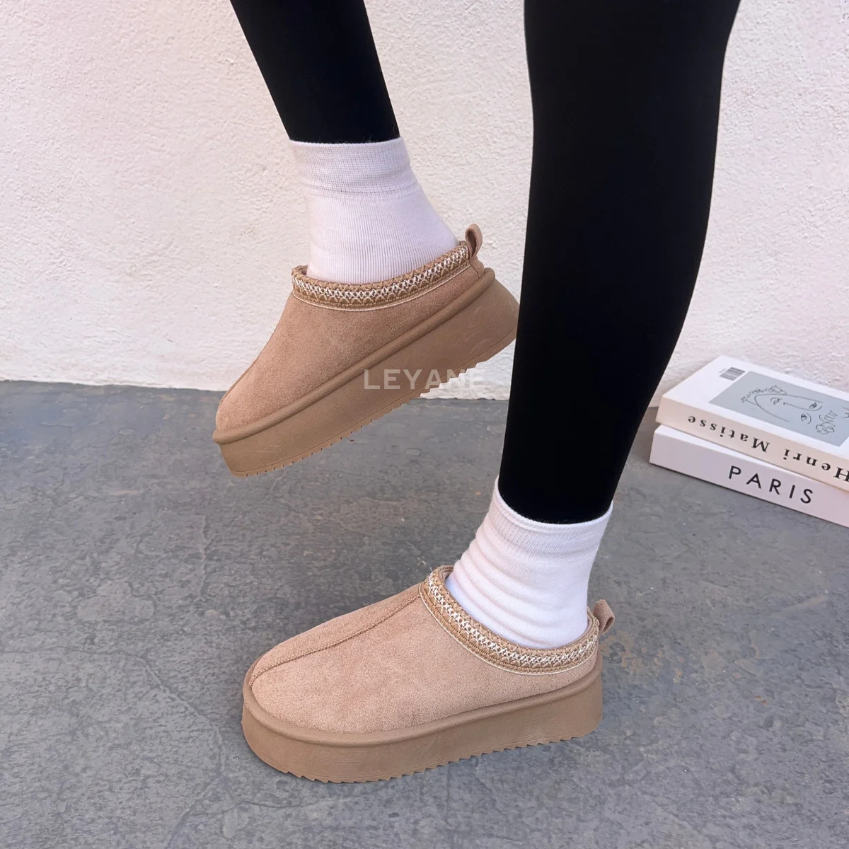 Slipper fourrure – Beige
