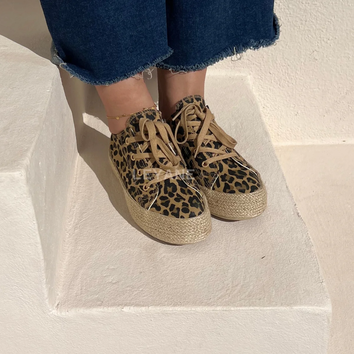 Baskets compensées – Leopard