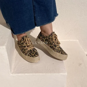 Baskets compensées - Leopard