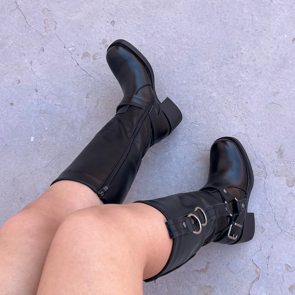 Bottes à talons – Noir