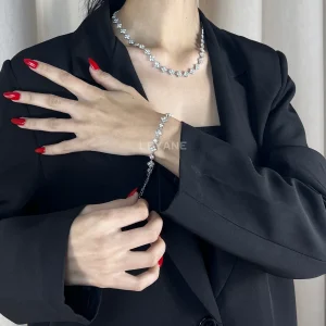Ensemble Naya - Collier + Bracelet - Silver